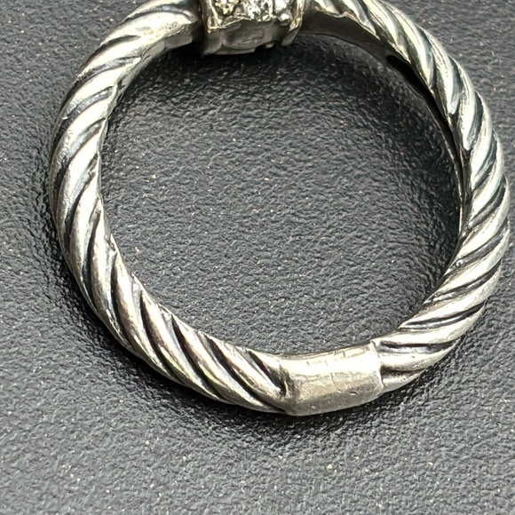 David Yurman Sterling Silver Diamond Ring & Necklace Set ✨FIRM✨ - Picture 13 of 17